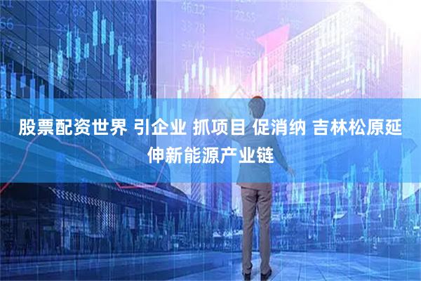 股票配资世界 引企业 抓项目 促消纳 吉林松原延伸新能源产业链